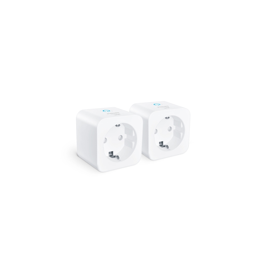 Philips - Sæt med 2x smart Schuko-stikkontakt 2300W Wi-Fi
