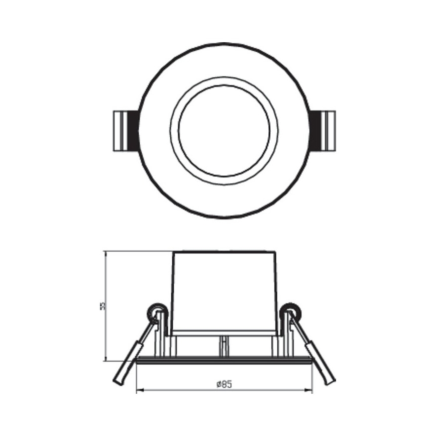 Philips - Sæt med 3 dæmpbare LED-badeværelseslamper DIVE LED/5,5W/230V IP65