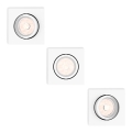 Philips - SÆT med 3 indbygningsspots 1xGU10/5,5W/230V