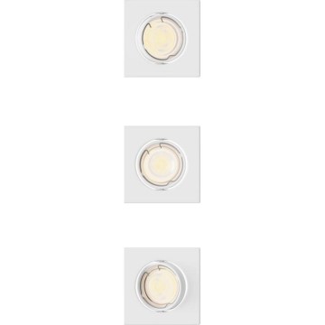 Philips - Sæt med 3 indbygningsspots PERIDOT 1xGU10/7W/230V hvid