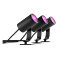 Philips - SÆT med 3 LED Spotlys Hue LILY 3xLED/8W/230V IP65