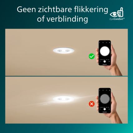 Philips - Sæt med 3 LED dæmpbare indbygningsspots CILANTRO LED/5W/230V 2700K hvid