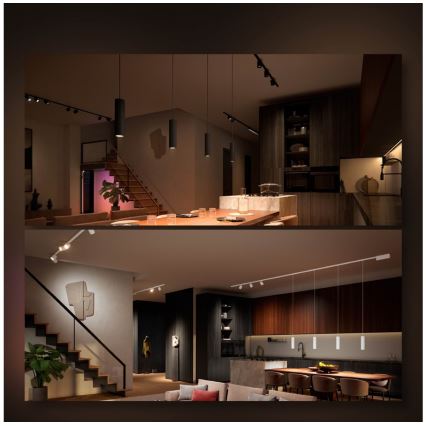 Philips - Sæt med 3 dæmpbare LED RGB-pendler med kabelophæng til Hue-skinnesystem PERIFO LED RGB/15,6W/230V 2000-6500K