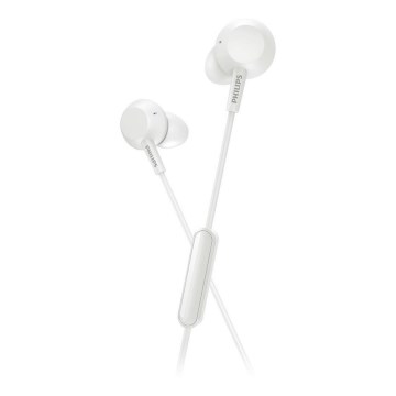 Philips TAE4105WT/00 - Høretelefoner med mikrofon JACK 3,5 mm hvid