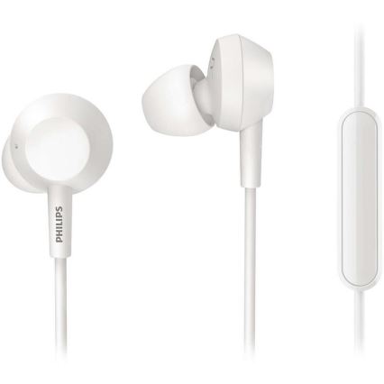 Philips TAE4105WT/00 - Høretelefoner med mikrofon JACK 3,5 mm hvid