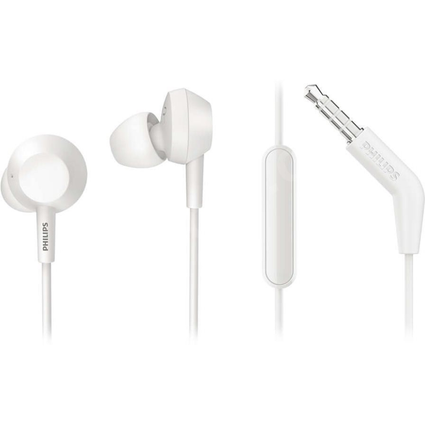 Philips TAE4105WT/00 - Høretelefoner med mikrofon JACK 3,5 mm hvid