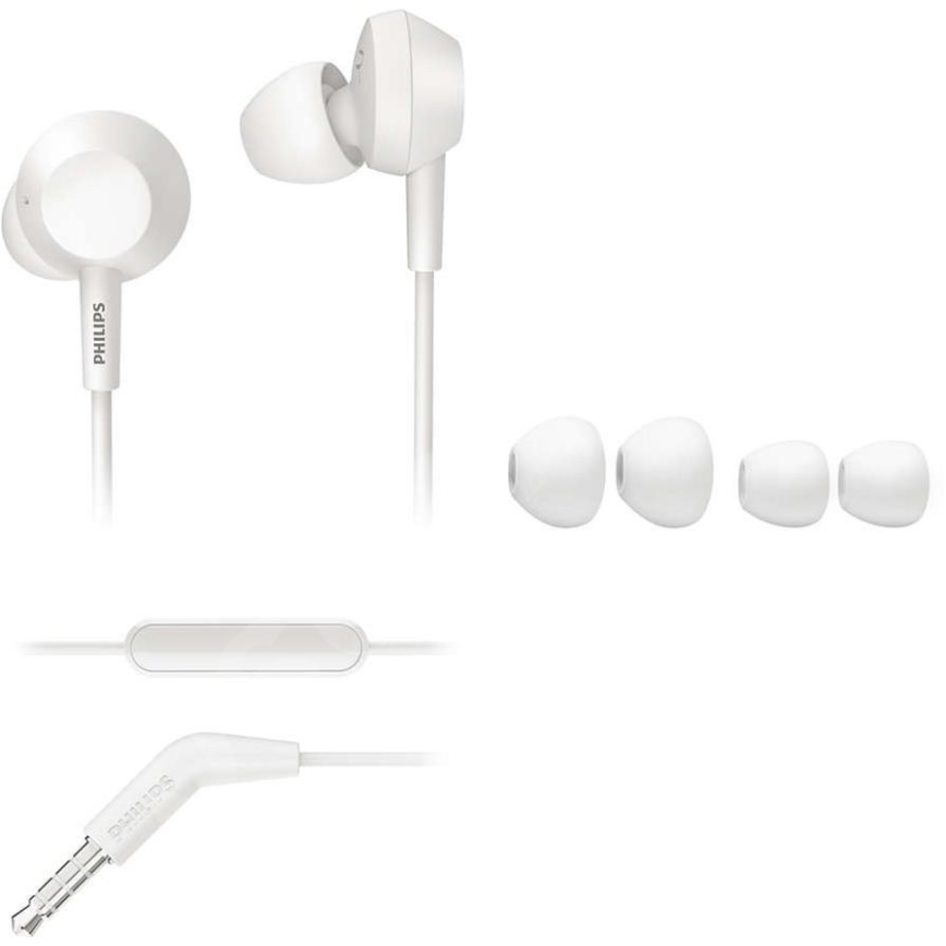 Philips TAE4105WT/00 - Høretelefoner med mikrofon JACK 3,5 mm hvid