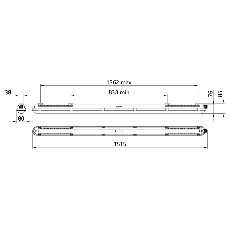 Philips - Teknisk LED-armatur CORELINE LED/37,5W/230V 150 cm IP66
