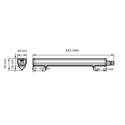 Philips - Teknisk LED-lysstofarmatur LEDINAIRE LED/15W/230V 60 cm IP66