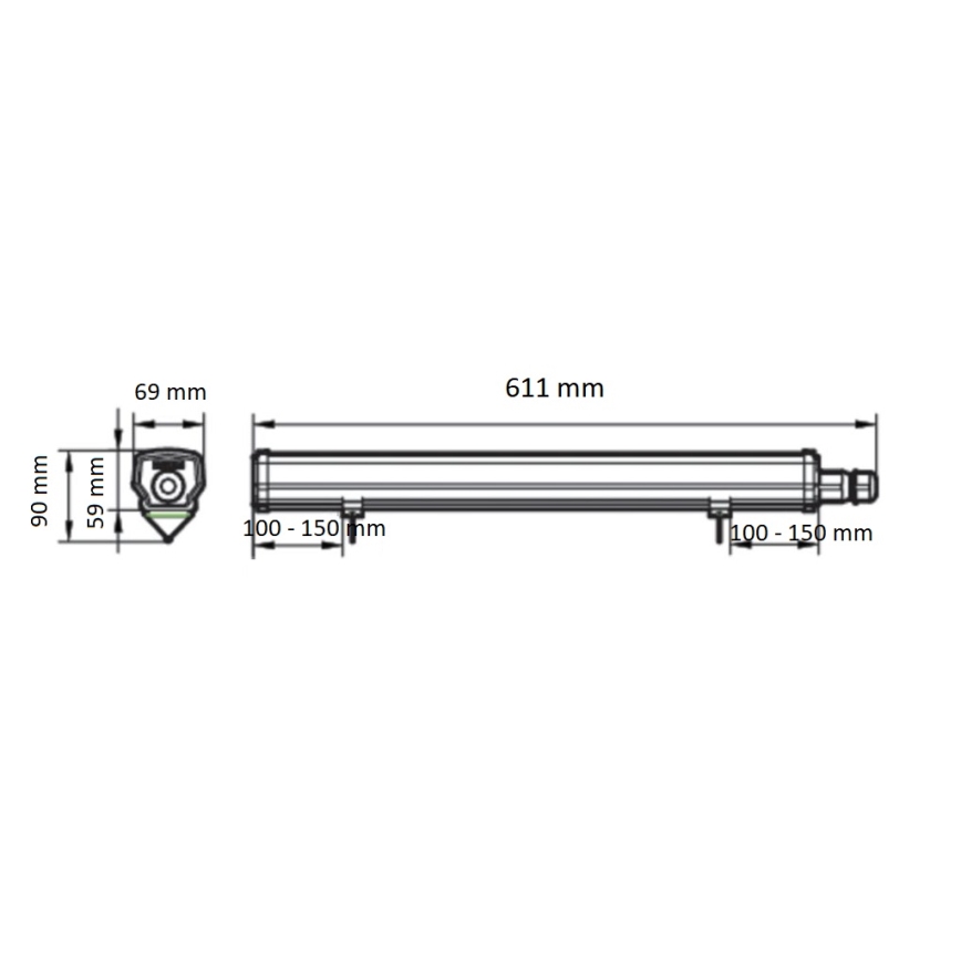 Philips - Teknisk LED-lysstofarmatur LEDINAIRE LED/15W/230V 60 cm IP66