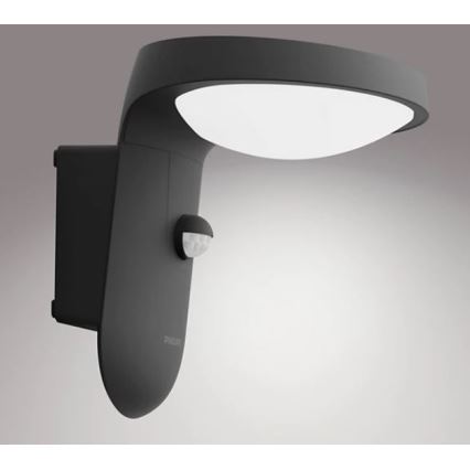 Philips - LED Udendørs Væglampe med sensor LED/9W/230V 4000K IP44