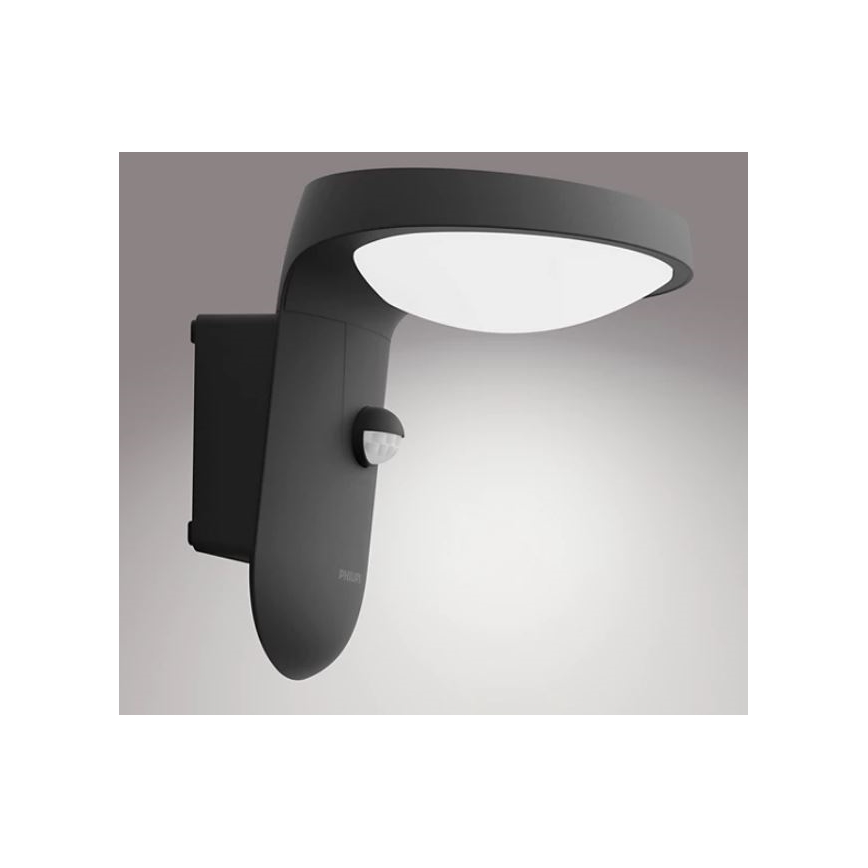 Philips - LED Udendørs Væglampe med sensor LED/9W/230V 4000K IP44