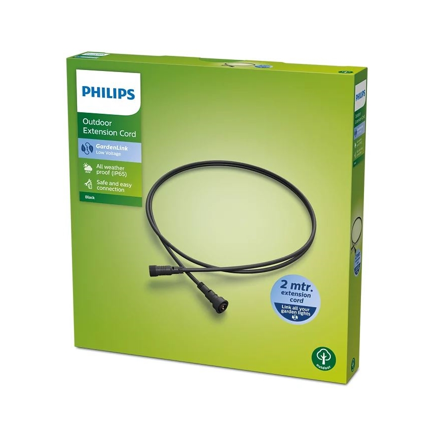 Philips - Udendørs forlængerledning 2 m IP65