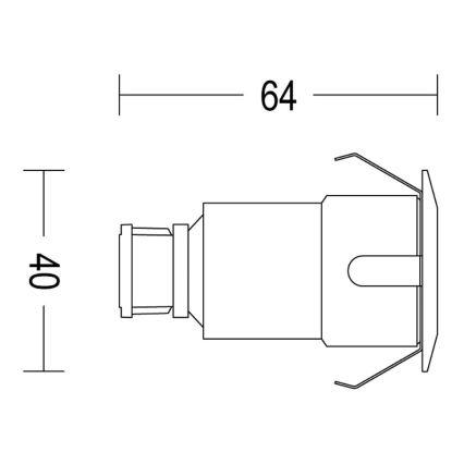 Philips - Udendørs LED indbygningslampe SPORE LED/1W/24V IP67