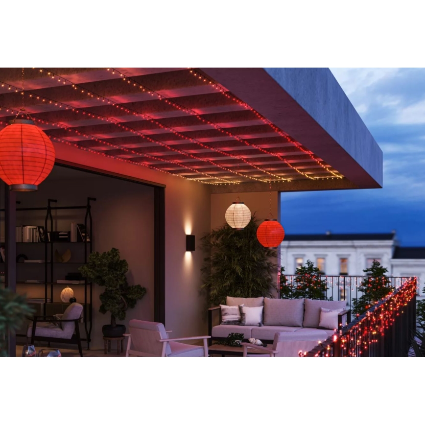 Philips - Udendørs LED lyskæde m. RGBW-farver dæmpbar HUE WHITE AND COLOR AMBIANCE 250xLED 24,4 m 2000-6500K IP54