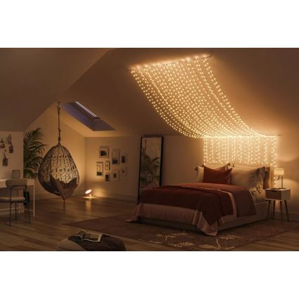 Philips - Udendørs LED lyskæde m. RGBW-farver dæmpbar HUE WHITE AND COLOR AMBIANCE 250xLED 24,4 m 2000-6500K IP54