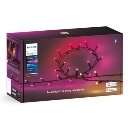 Philips - Udendørs LED lyskæde m. RGBW-farver dæmpbar HUE WHITE AND COLOR AMBIANCE 250xLED 24,4 m 2000-6500K IP54