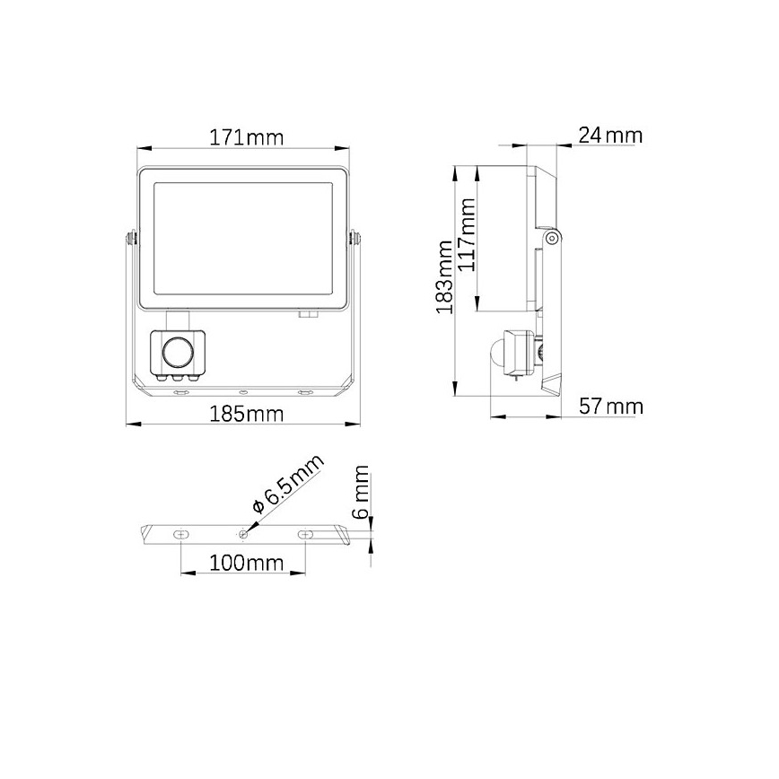 Philips - Udendørs LED projektør med sensor PROJECTLINE LED/30W/230V IP65 3000K
