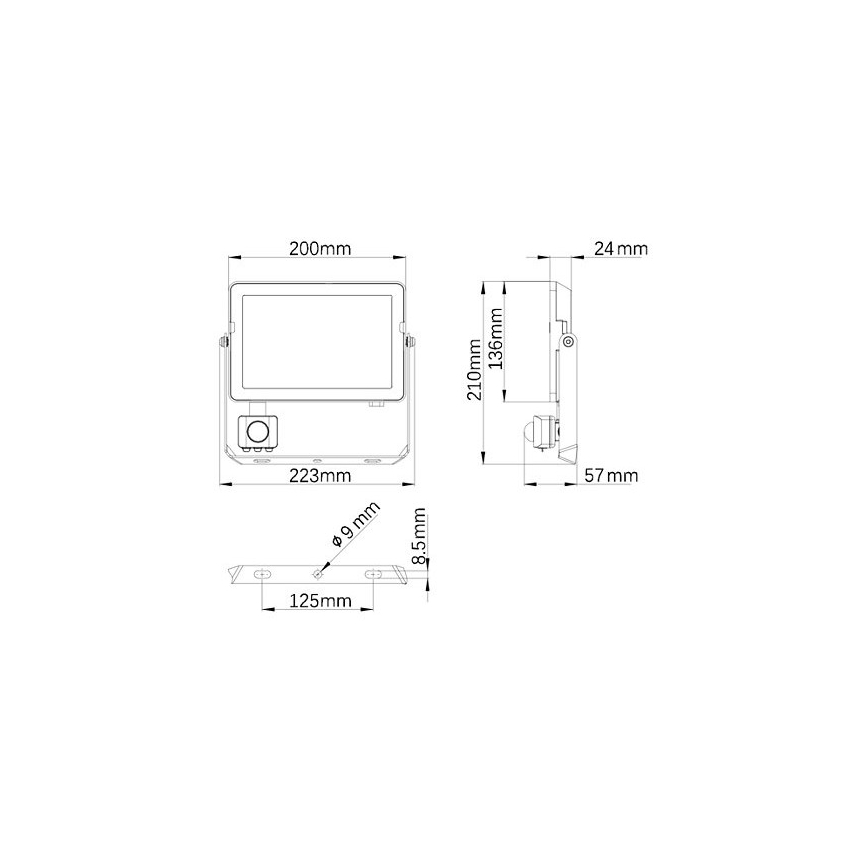 Philips - Udendørs LED projektør med sensor PROJECTLINE LED/50W/230V IP65 4000K