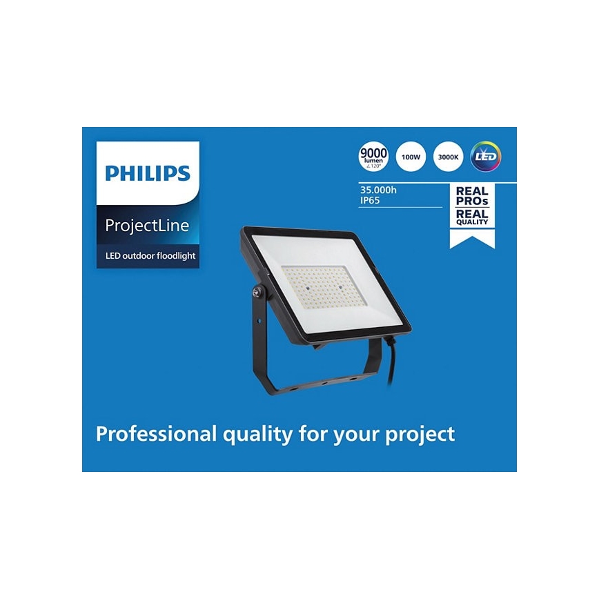 Philips - Udendørs LED projektør PROJECTLINE LED/100W/230V IP65 3000K