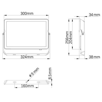 Philips - Udendørs LED projektør PROJECTLINE LED/100W/230V IP65 3000K