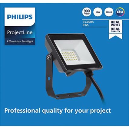 Philips - Udendørs LED projektør PROJECTLINE LED/10W/230V IP65 3000K