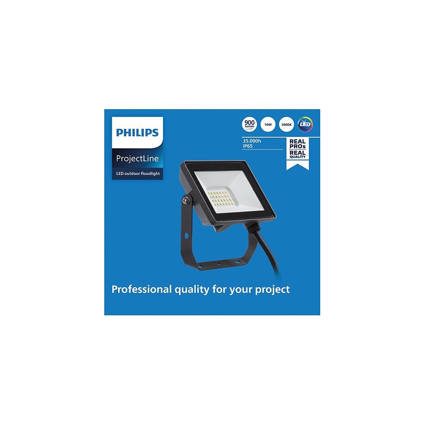 Philips - Udendørs LED projektør PROJECTLINE LED/10W/230V IP65 3000K