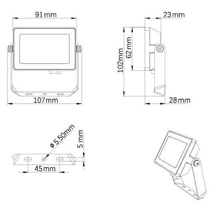 Philips - Udendørs LED projektør PROJECTLINE LED/10W/230V IP65 3000K