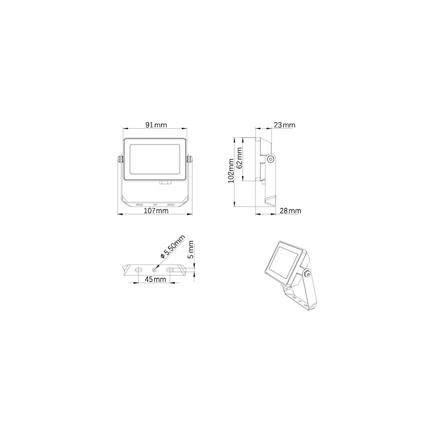 Philips - Udendørs LED projektør PROJECTLINE LED/10W/230V IP65 3000K