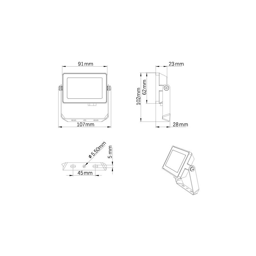 Philips - Udendørs LED projektør PROJECTLINE LED/10W/230V IP65 4000K