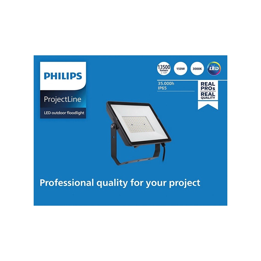 Philips - Udendørs LED projektør PROJECTLINE LED/150W/230V IP65 3000K