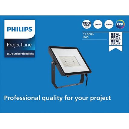 Philips - Udendørs LED projektør PROJECTLINE LED/200W/230V IP65 3000K