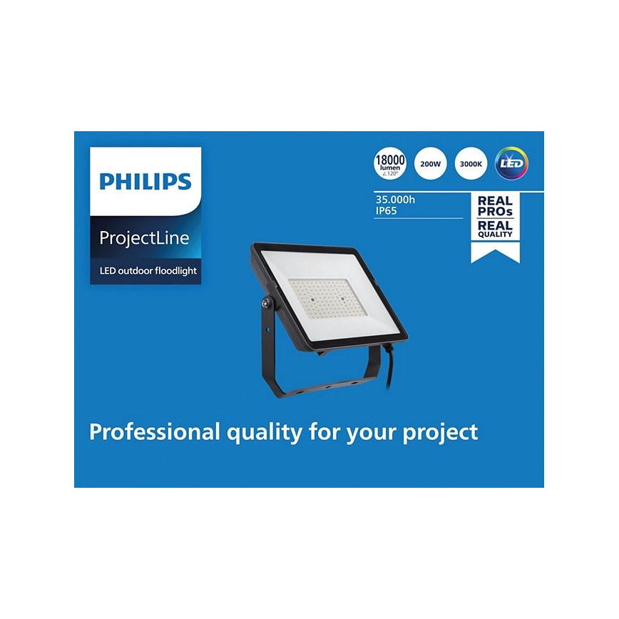 Philips - Udendørs LED projektør PROJECTLINE LED/200W/230V IP65 3000K