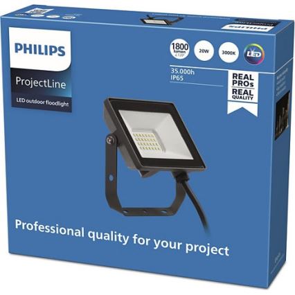 Philips - Udendørs LED projektør PROJECTLINE LED/20W/230V IP65 3000K