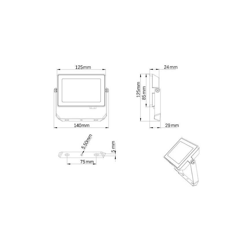 Philips - Udendørs LED projektør PROJECTLINE LED/20W/230V IP65 3000K
