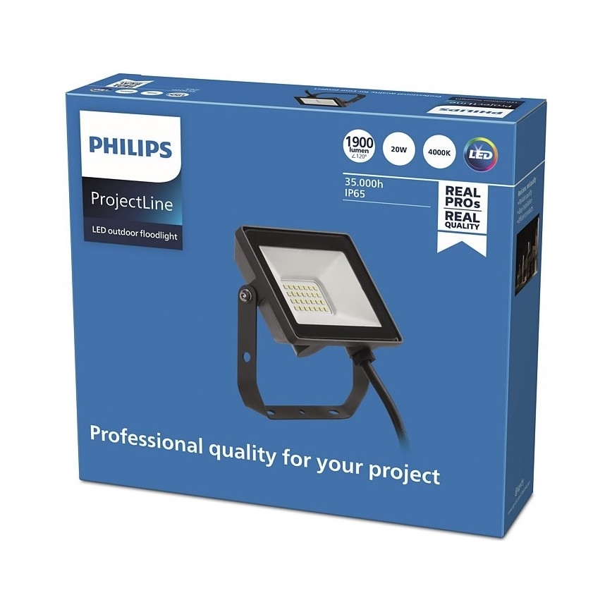 Philips - Udendørs LED projektør PROJECTLINE LED/20W/230V IP65 4000K