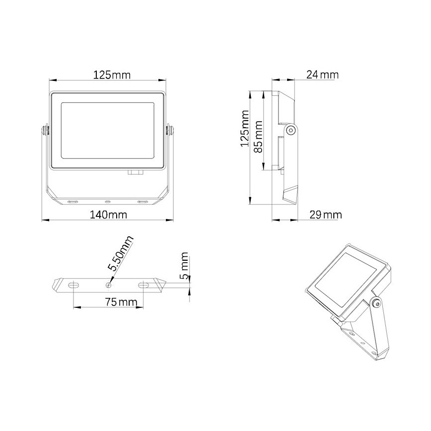 Philips - Udendørs LED projektør PROJECTLINE LED/20W/230V IP65 4000K