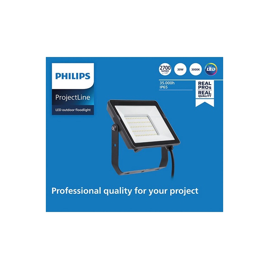 Philips - Udendørs LED projektør PROJECTLINE LED/30W/230V IP65 3000K