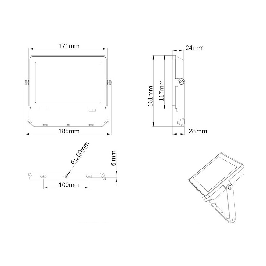 Philips - Udendørs LED projektør PROJECTLINE LED/30W/230V IP65 3000K