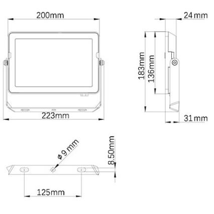 Philips - Udendørs LED projektør PROJECTLINE LED/50W/230V IP65 3000K