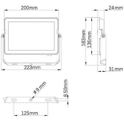 Philips - Udendørs LED projektør PROJECTLINE LED/50W/230V IP65 4000K