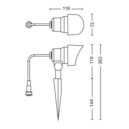 Philips - Udendørs LED spotlampe LED/24W/230V 2700K IP44