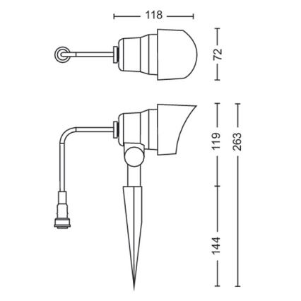 Philips - Udendørs LED spotlampe LED/6W/12V 2700K IP44