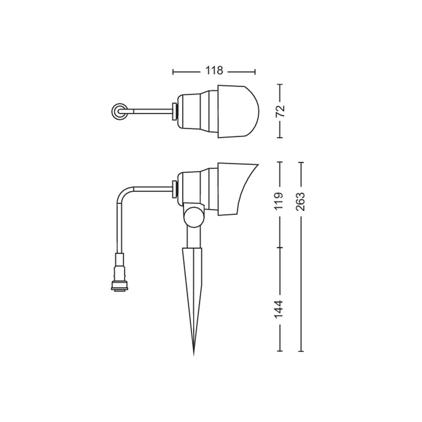 Philips - Udendørs LED spotlampe LED/6W/12V 2700K IP44