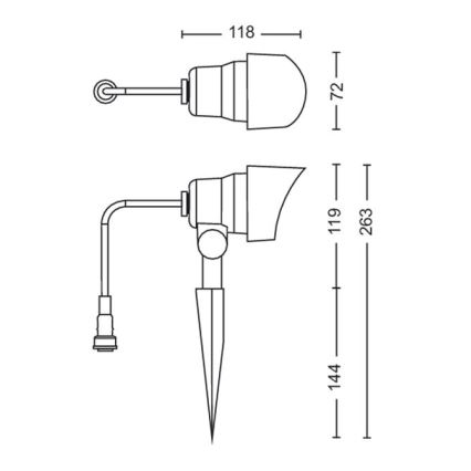 Philips - Udendørs LED spotlampe LED/6W/12V 4000K IP44