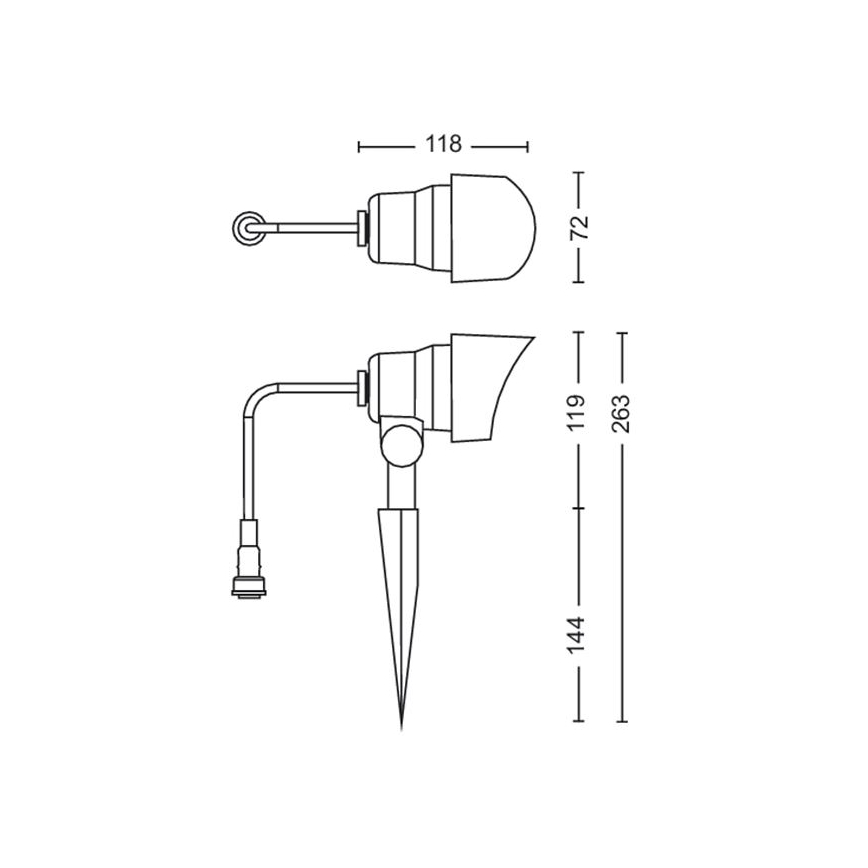 Philips - Udendørs LED spotlampe LED/6W/12V 4000K IP44