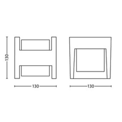 Philips - Udendørs LED væglampe ARBOUR LED/3,8W/230V 2700K IP44
