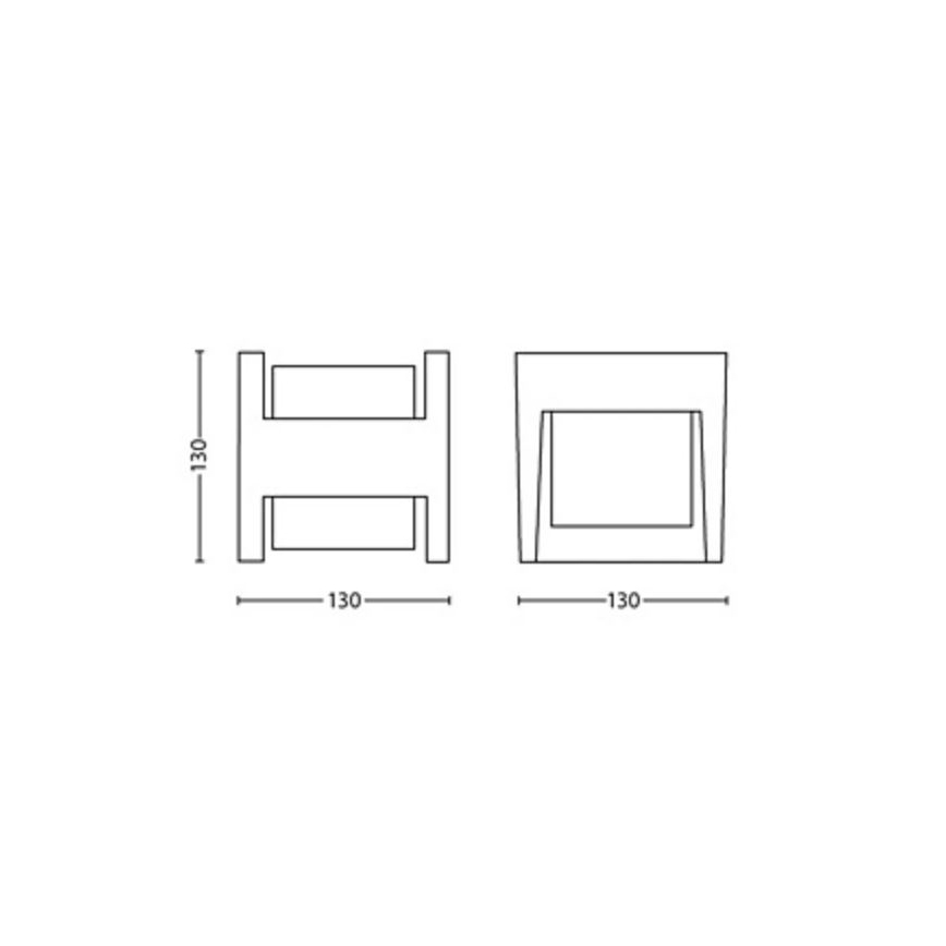 Philips - Udendørs LED væglampe ARBOUR LED/3,8W/230V 2700K IP44