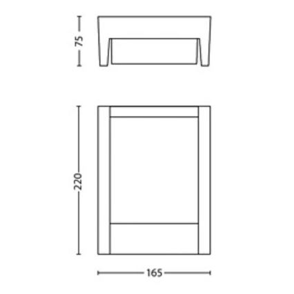 Philips - Udendørs LED væglampe ARBOUR LED/3,8W/230V 2700K IP44