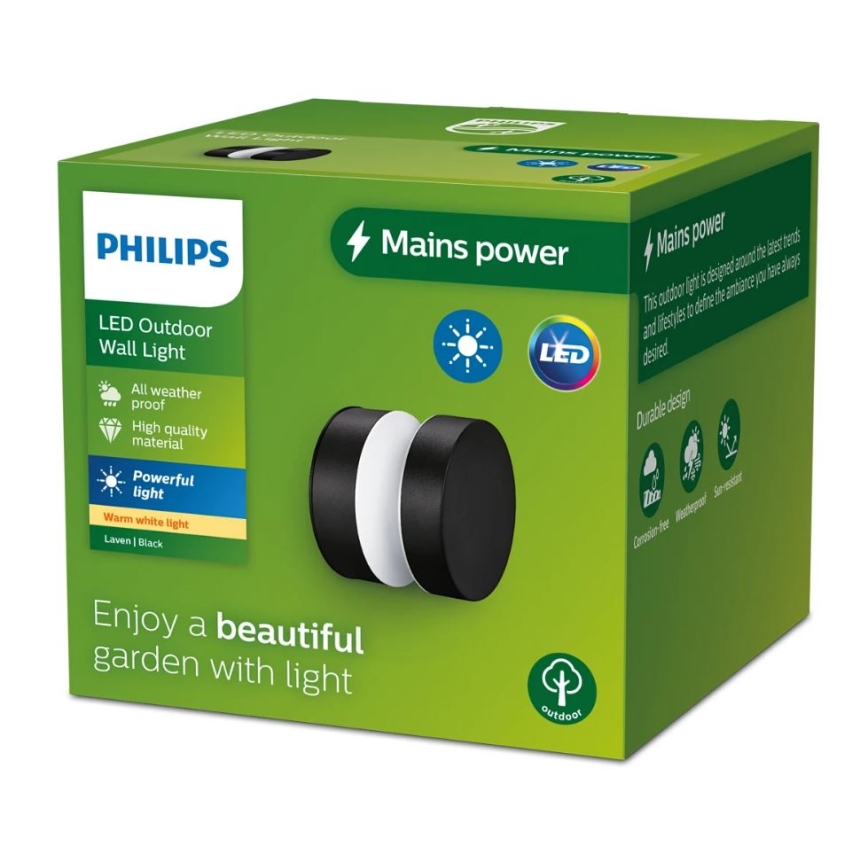 Philips - Udendørs LED væglampe LAVEN LED/6W/230V 2700K IP44